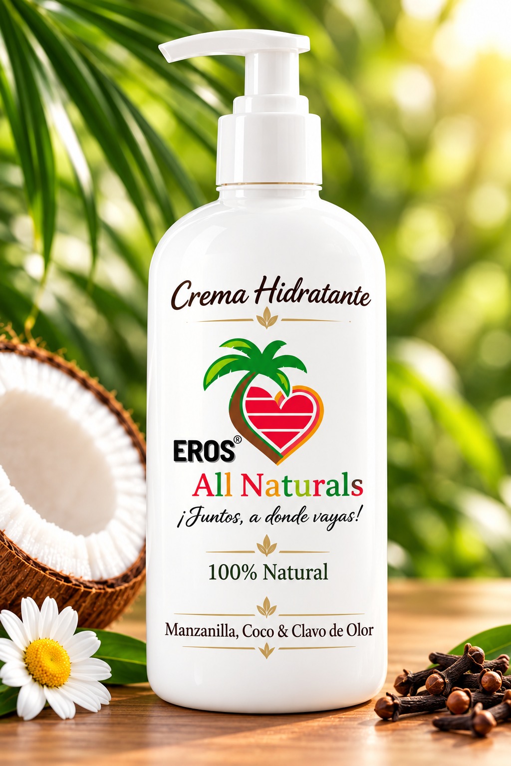 Crema Hidratante de Manzanilla, Coco y Clavo de Olor